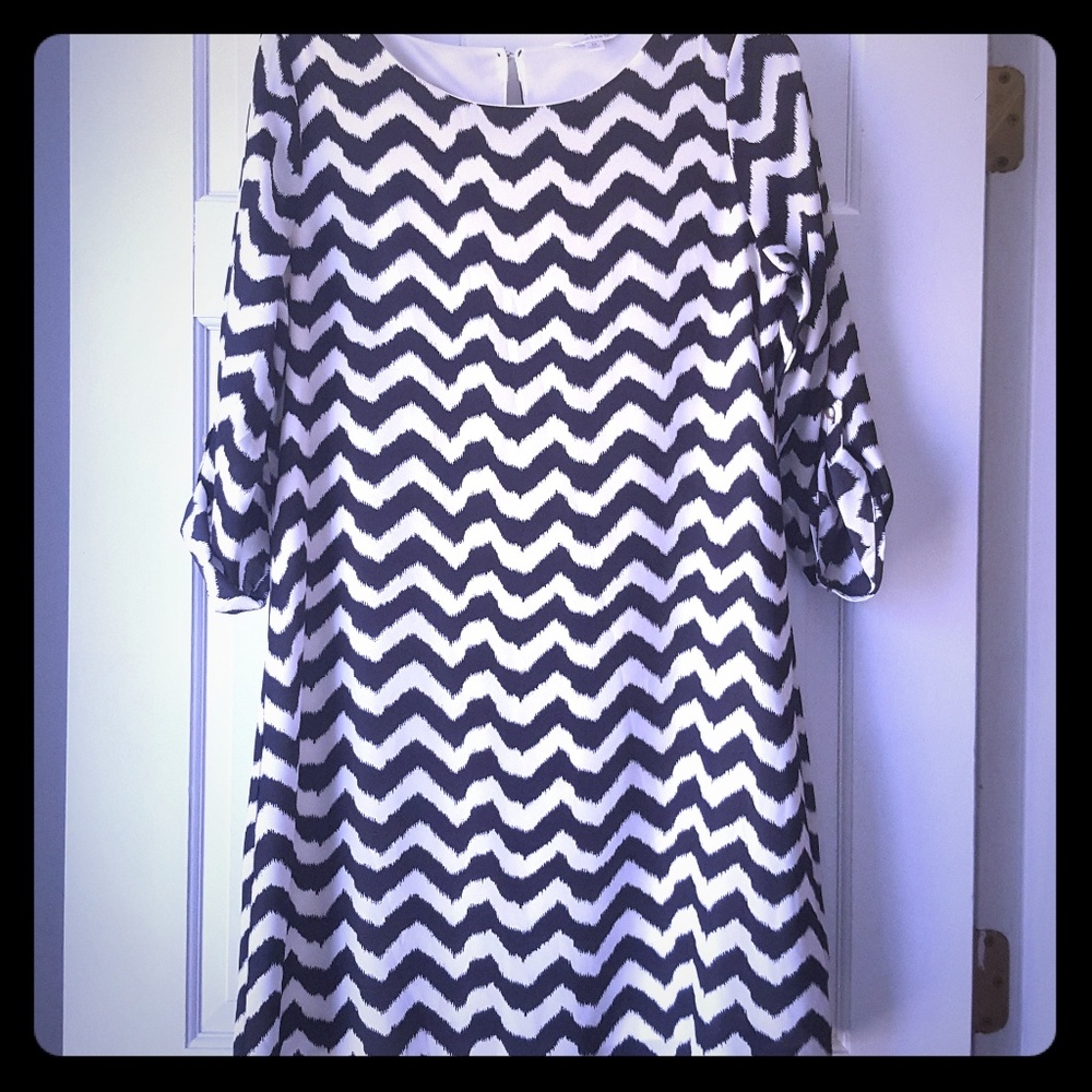 Black & White Chevron Dress